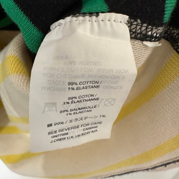 S J.Crew Tri-Color Striped Light Long Sleeved Cotton Sweater - Picture 4 of 4